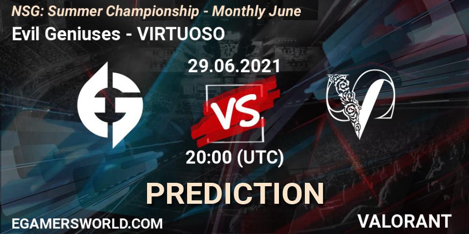 Evil Geniuses - VIRTUOSO: прогноз. 29.06.2021 at 21:00, VALORANT, NSG: Summer Championship - Monthly June