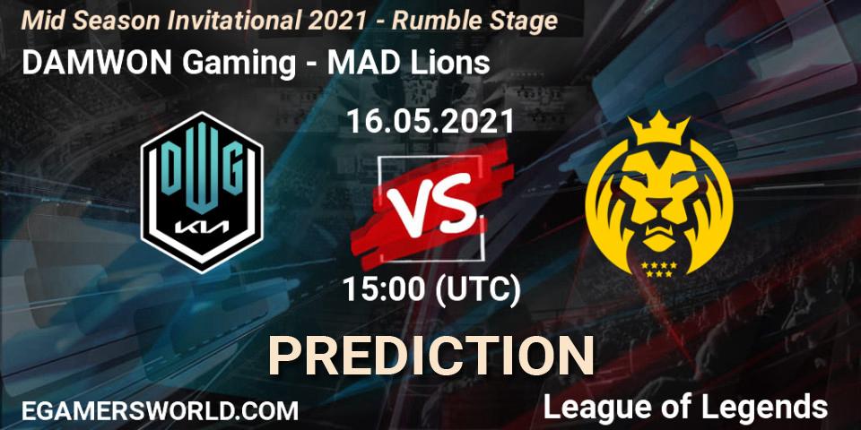DAMWON Gaming - MAD Lions: прогноз. 16.05.2021 at 15:00, LoL, Mid Season Invitational 2021 - Rumble Stage