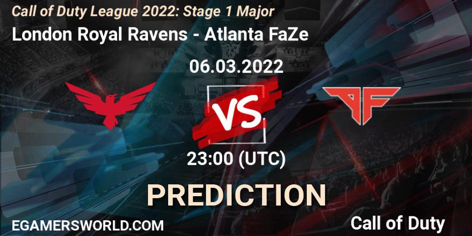 London Royal Ravens - Atlanta FaZe: прогноз. 06.03.2022 at 23:00, Call of Duty, Call of Duty League 2022: Stage 1 Major