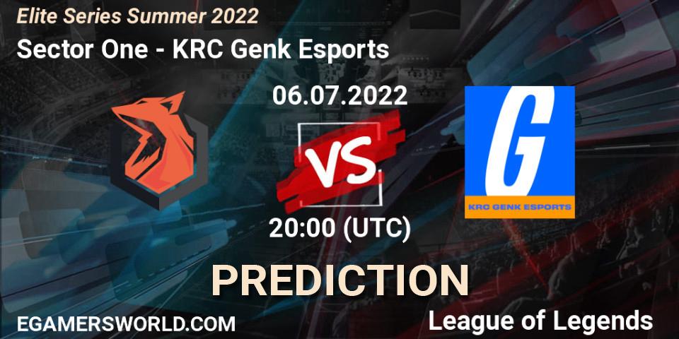 Sector One - KRC Genk Esports: прогноз. 06.07.22, LoL, Elite Series Summer 2022