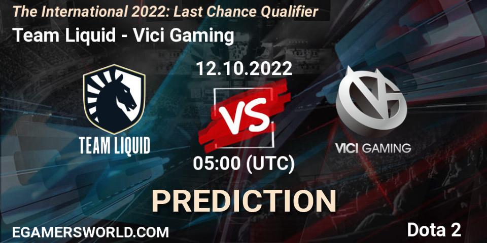 Team Liquid - Vici Gaming: прогноз. 12.10.22, Dota 2, The International 2022: Last Chance Qualifier