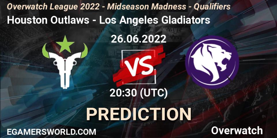 Houston Outlaws - Los Angeles Gladiators: прогноз. 26.06.22, Overwatch, Overwatch League 2022 - Midseason Madness - Qualifiers