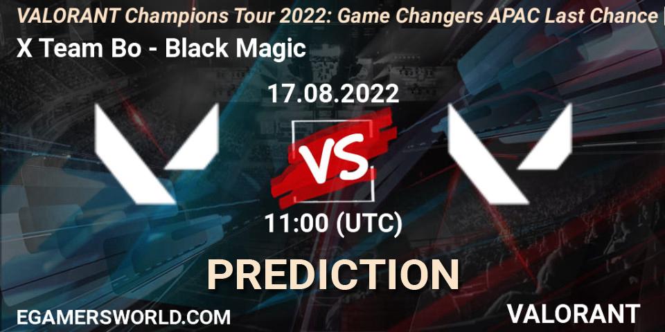 X Team Bo - Black Magic: прогноз. 17.08.2022 at 11:00, VALORANT, VCT 2022: Game Changers APAC Last Chance Qualifier