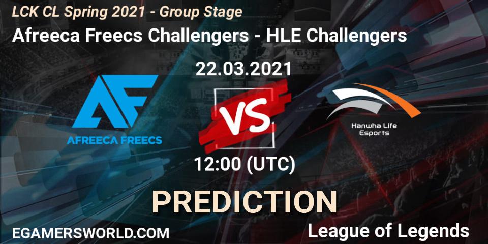 Afreeca Freecs Challengers - HLE Challengers: прогноз. 22.03.2021 at 12:00, LoL, LCK CL Spring 2021 - Group Stage