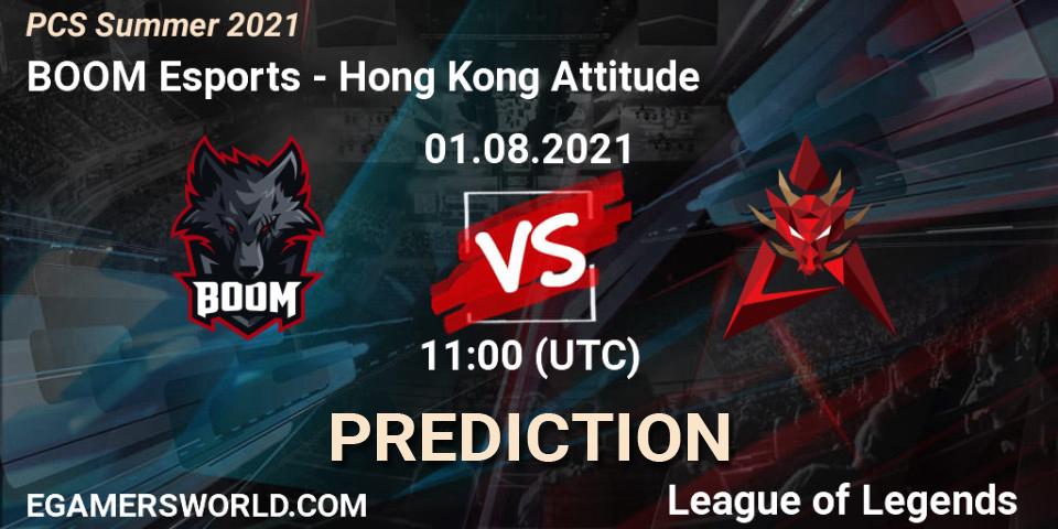 BOOM Esports - Hong Kong Attitude: прогноз. 01.08.2021 at 11:00, LoL, PCS Summer 2021