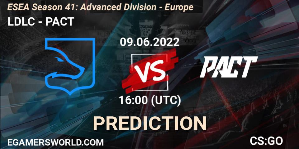 LDLC - PACT: прогноз. 09.06.2022 at 16:00, Counter-Strike (CS2), ESEA Season 41: Advanced Division - Europe