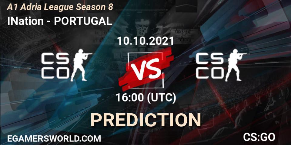 INation - PORTUGAL: прогноз. 10.10.2021 at 16:00, Counter-Strike (CS2), A1 Adria League Season 8