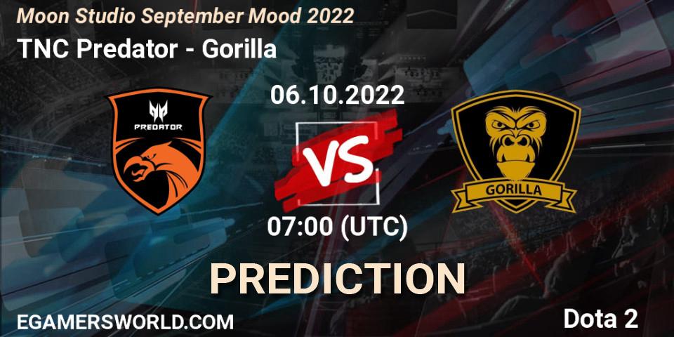 TNC Predator - Gorilla: прогноз. 06.10.2022 at 07:07, Dota 2, Moon Studio September Mood 2022