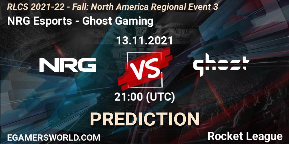 NRG Esports - Ghost Gaming: прогноз. 13.11.2021 at 18:00, Rocket League, RLCS 2021-22 - Fall: North America Regional Event 3