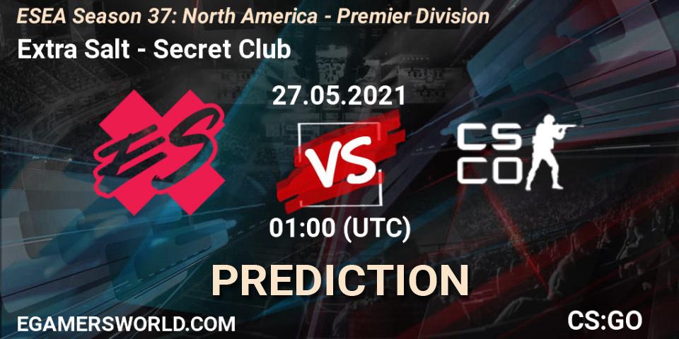 Extra Salt - Secret Club: прогноз. 27.05.21, CS2 (CS:GO), ESEA Season 37: North America - Premier Division