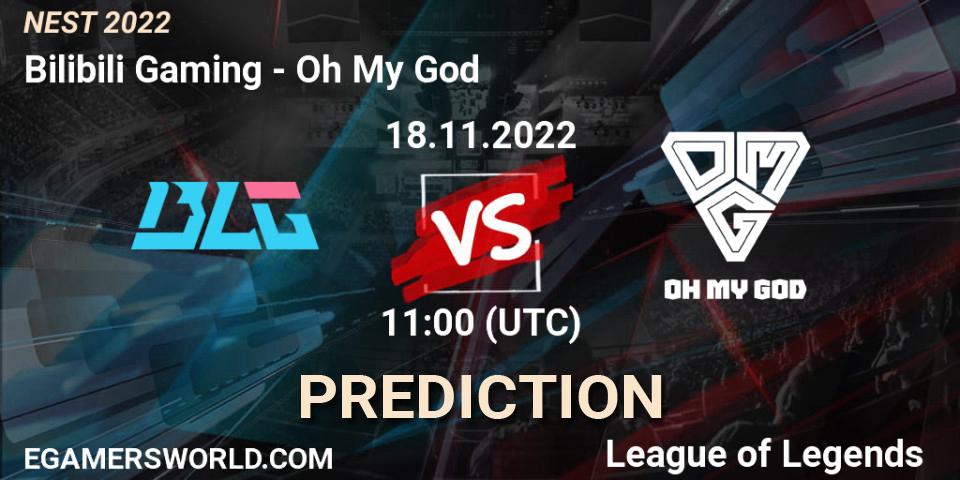 Bilibili Gaming - Oh My God: прогноз. 18.11.2022 at 12:30, LoL, NEST 2022