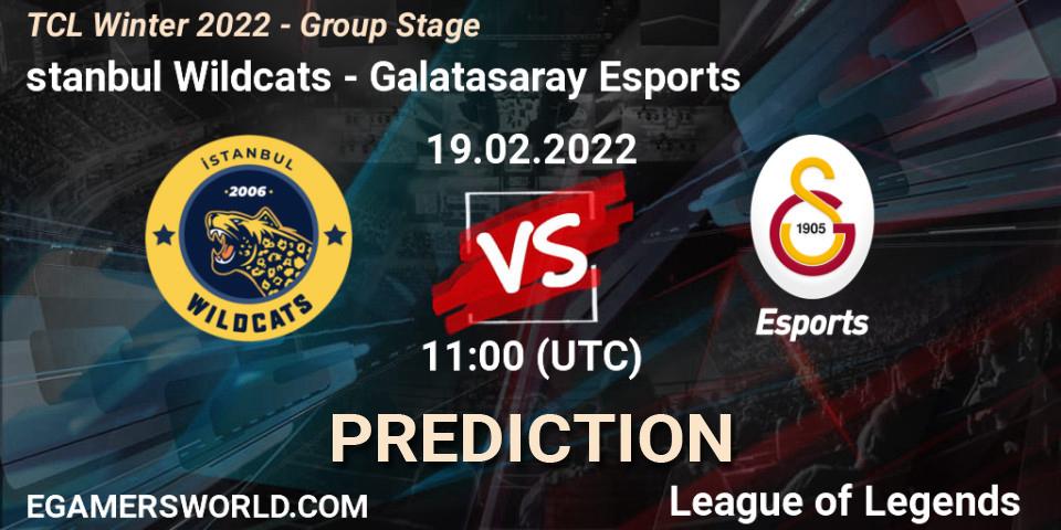 İstanbul Wildcats - Galatasaray Esports: прогноз. 19.02.2022 at 11:00, LoL, TCL Winter 2022 - Group Stage