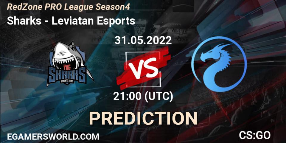 Sharks - Leviatan Esports: прогноз. 31.05.2022 at 21:00, Counter-Strike (CS2), RedZone PRO League Season 4
