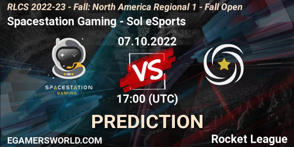 Spacestation Gaming - Sol eSports: прогноз. 07.10.2022 at 17:00, Rocket League, RLCS 2022-23 - Fall: North America Regional 1 - Fall Open