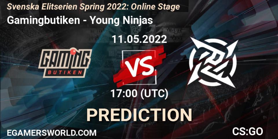 Gamingbutiken - Young Ninjas: прогноз. 11.05.2022 at 17:00, Counter-Strike (CS2), Svenska Elitserien Spring 2022: Online Stage