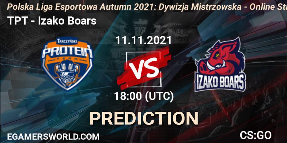 TPT - Izako Boars: прогноз. 11.11.2021 at 18:00, Counter-Strike (CS2), Polska Liga Esportowa Autumn 2021: Dywizja Mistrzowska - Online Stage