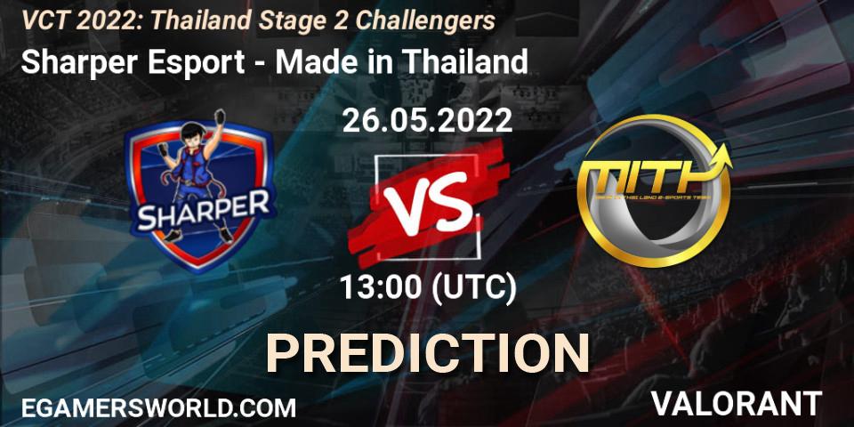 Sharper Esport - Made in Thailand: прогноз. 26.05.2022 at 13:00, VALORANT, VCT 2022: Thailand Stage 2 Challengers