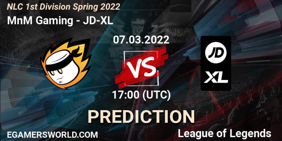 MnM Gaming - JD-XL: прогноз. 07.03.2022 at 17:00, LoL, NLC 1st Division Spring 2022