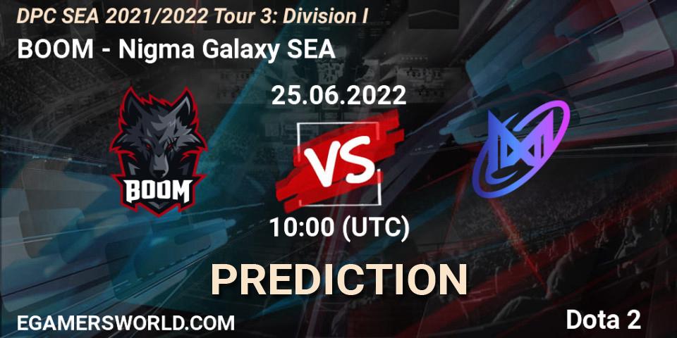 BOOM - Nigma Galaxy SEA: прогноз. 25.06.2022 at 10:00, Dota 2, DPC SEA 2021/2022 Tour 3: Division I