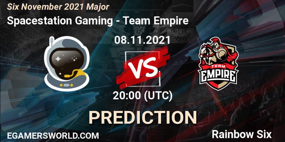 Team Empire - Spacestation Gaming: прогноз. 10.11.2021 at 13:30, Rainbow Six, Six Sweden Major 2021