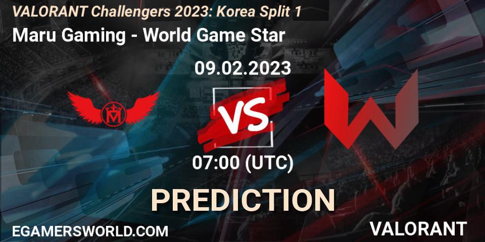 Maru Gaming - World Game Star: прогноз. 09.02.23, VALORANT, VALORANT Challengers 2023: Korea Split 1