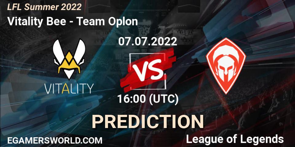 Vitality Bee - Team Oplon: прогноз. 07.07.2022 at 16:00, LoL, LFL Summer 2022