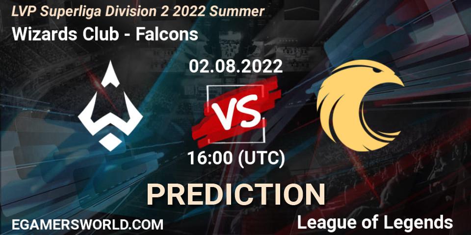 Wizards Club - Falcons: прогноз. 02.08.2022 at 16:00, LoL, LVP Superliga Division 2 Summer 2022