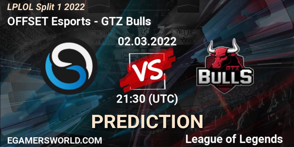 OFFSET Esports - GTZ Bulls: прогноз. 02.03.22, LoL, LPLOL Split 1 2022