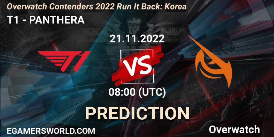 T1 - PANTHERA: прогноз. 21.11.22, Overwatch, Overwatch Contenders 2022 Run It Back: Korea