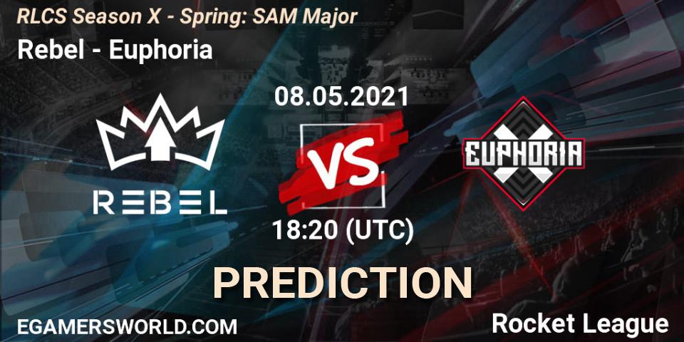 Rebel - Euphoria: прогноз. 08.05.2021 at 18:20, Rocket League, RLCS Season X - Spring: SAM Major