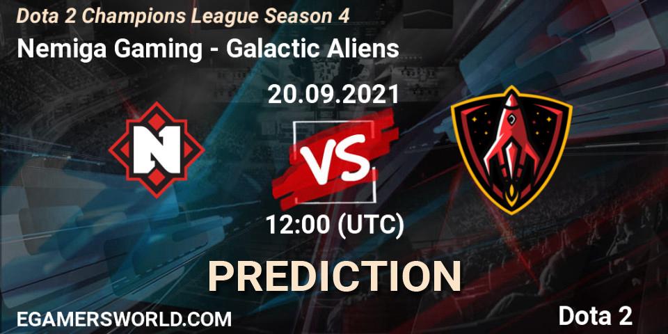 Nemiga Gaming - Galactic Aliens: прогноз. 20.09.2021 at 12:00, Dota 2, Dota 2 Champions League Season 4
