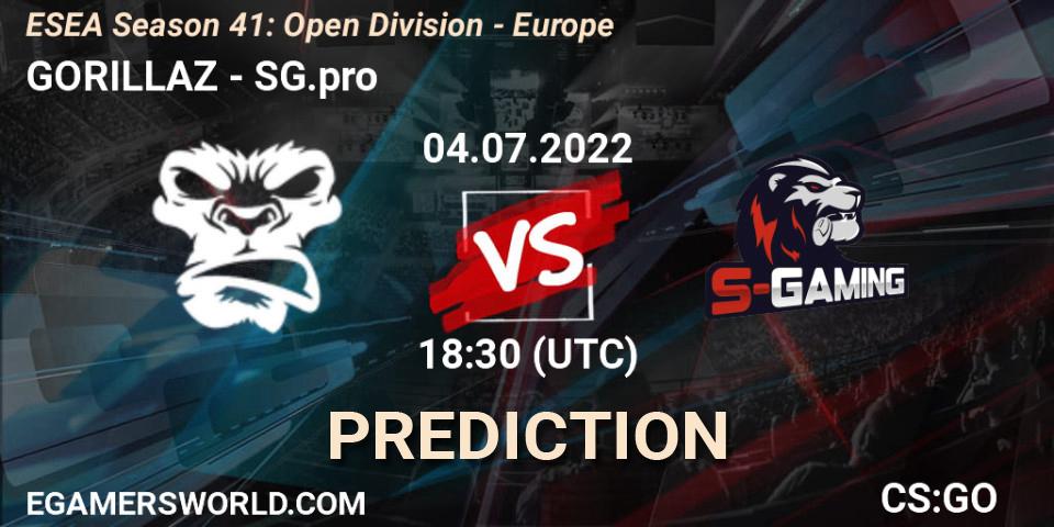 GORILLAZ - SG.pro: прогноз. 04.07.22, CS2 (CS:GO), ESEA Season 41: Open Division - Europe