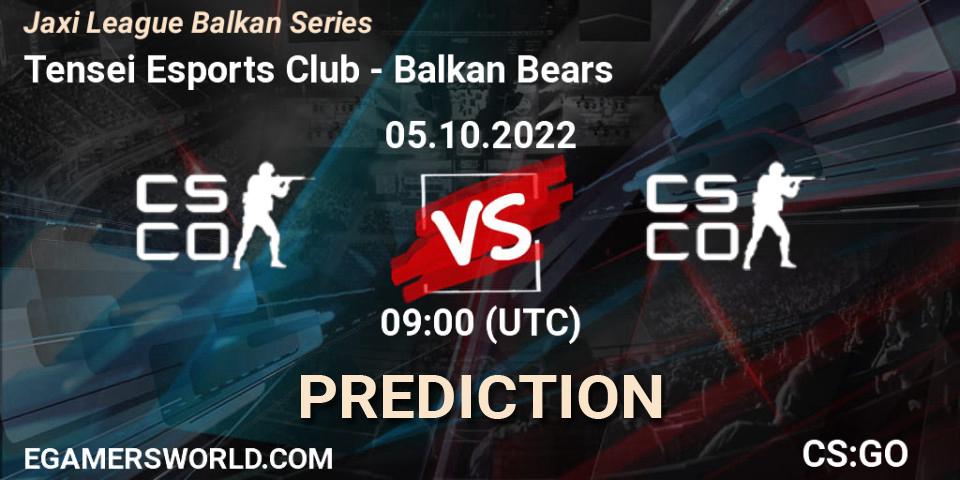 Tensei Esports Club - Balkan Bears: прогноз. 05.10.2022 at 09:00, Counter-Strike (CS2), Jaxi League Balkan Series