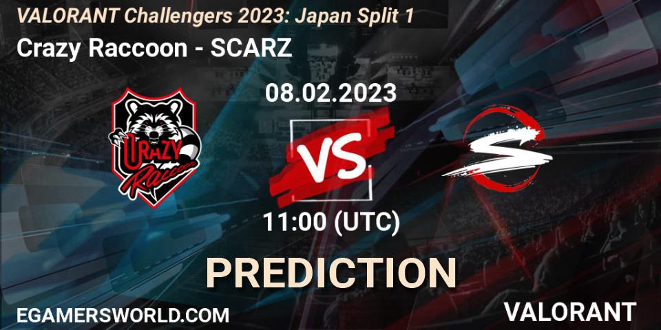 Crazy Raccoon - SCARZ: прогноз. 08.02.23, VALORANT, VALORANT Challengers 2023: Japan Split 1