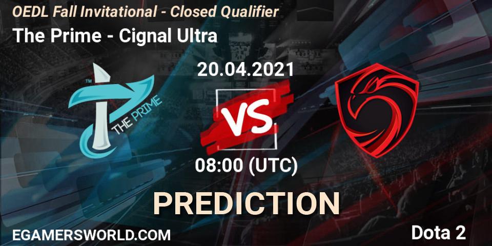 The Prime - Cignal Ultra: прогноз. 20.04.2021 at 08:12, Dota 2, OEDL Fall Invitational - Closed Qualifier