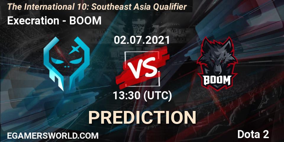 Execration - BOOM: прогноз. 02.07.2021 at 14:49, Dota 2, The International 10: Southeast Asia Qualifier