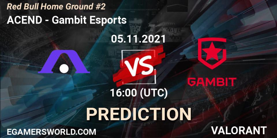 ACEND - Gambit Esports: прогноз. 05.11.2021 at 18:00, VALORANT, Red Bull Home Ground #2