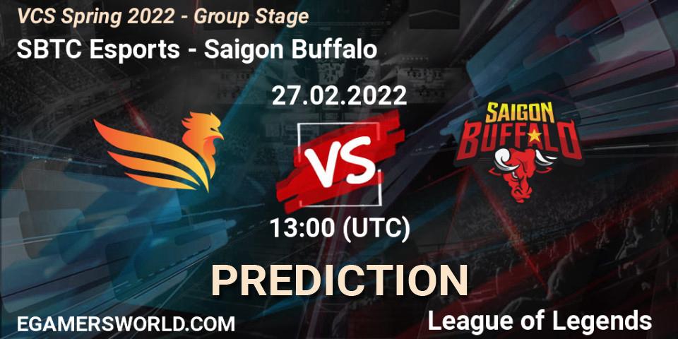 SBTC Esports - Saigon Buffalo: прогноз. 27.02.2022 at 13:00, LoL, VCS Spring 2022 - Group Stage 