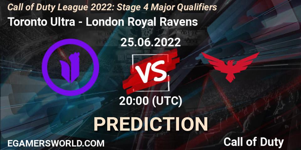 Toronto Ultra - London Royal Ravens: прогноз. 25.06.22, Call of Duty, Call of Duty League 2022: Stage 4