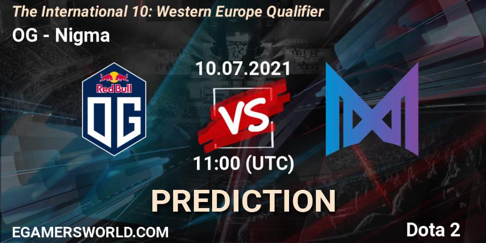 OG - Nigma Galaxy: прогноз. 10.07.2021 at 11:03, Dota 2, The International 10: Western Europe Qualifier