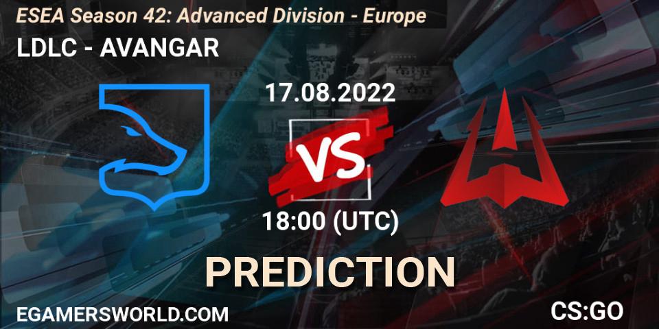 LDLC - AVANGAR: прогноз. 17.08.2022 at 18:00, Counter-Strike (CS2), ESEA Season 42: Advanced Division - Europe