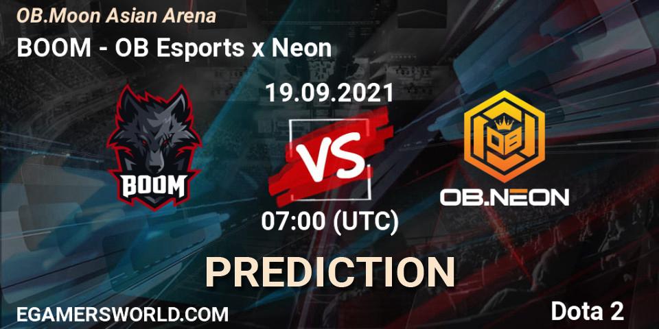 BOOM - OB Esports x Neon: прогноз. 19.09.2021 at 07:00, Dota 2, OB.Moon Asian Arena