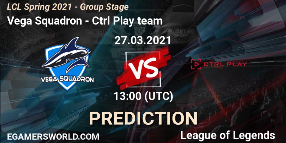 Vega Squadron - Ctrl Play team: прогноз. 27.03.2021 at 13:00, LoL, LCL Spring 2021 - Group Stage