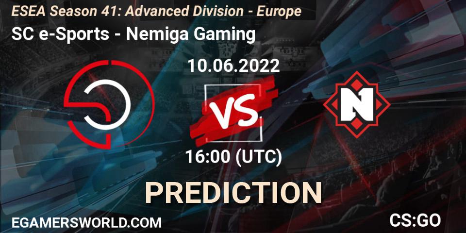 SC e-Sports - Nemiga Gaming: прогноз. 10.06.2022 at 16:00, Counter-Strike (CS2), ESEA Season 41: Advanced Division - Europe