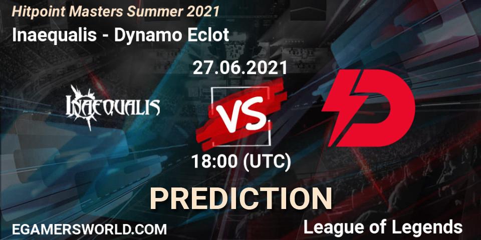 Inaequalis - Dynamo Eclot: прогноз. 27.06.2021 at 18:00, LoL, Hitpoint Masters Summer 2021