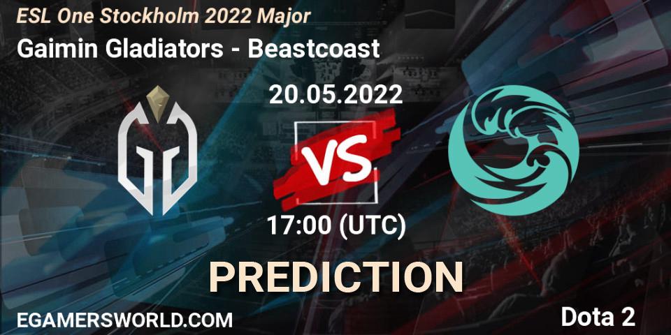 Gaimin Gladiators - Beastcoast: прогноз. 20.05.2022 at 18:39, Dota 2, ESL One Stockholm 2022 Major