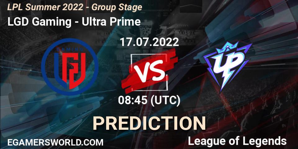 LGD Gaming - Ultra Prime: прогноз. 17.07.2022 at 09:50, LoL, LPL Summer 2022 - Group Stage