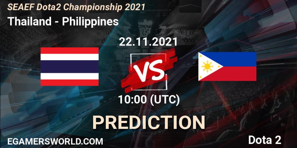 Thailand - Philippines: прогноз. 22.11.2021 at 10:39, Dota 2, SEAEF Dota2 Championship 2021