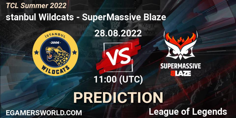 İstanbul Wildcats - SuperMassive Blaze: прогноз. 28.08.2022 at 11:00, LoL, TCL Summer 2022