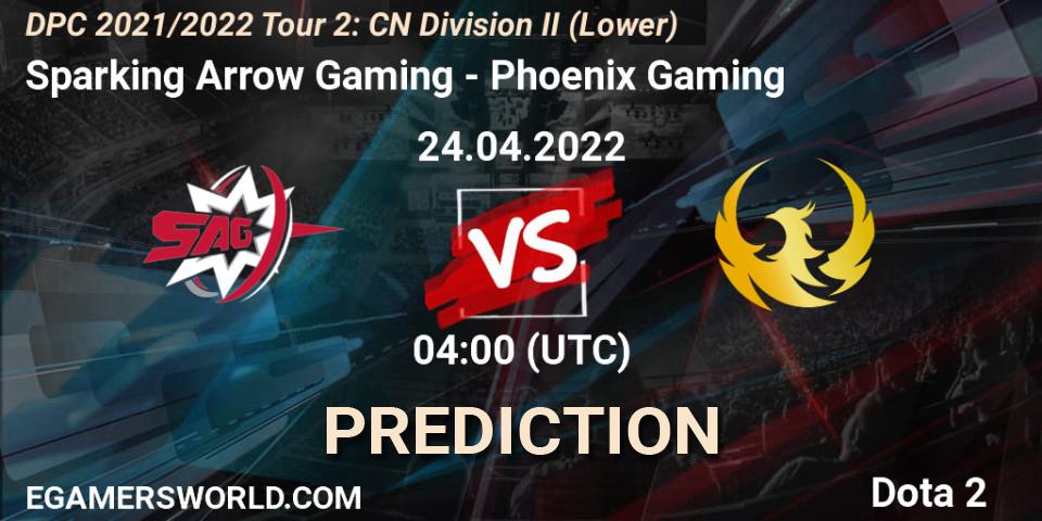 Sparking Arrow Gaming - Phoenix Gaming: прогноз. 24.04.22, Dota 2, DPC 2021/2022 Tour 2: CN Division II (Lower)
